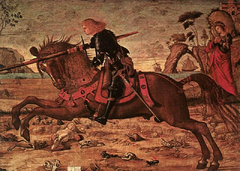 CARPACCIO, Vittore St George and the Dragon (detail) sdgf Sweden oil painting art